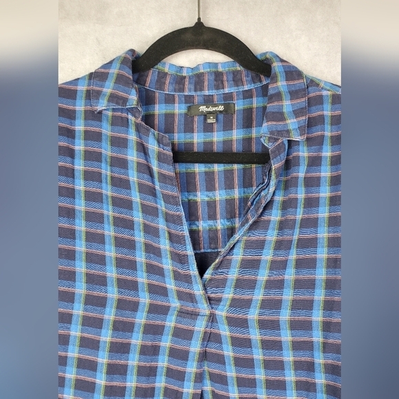 Madewell Double-Faced Park‎ Popover Shirt in Plaid Cotton Size M - Picture 7 of 11
